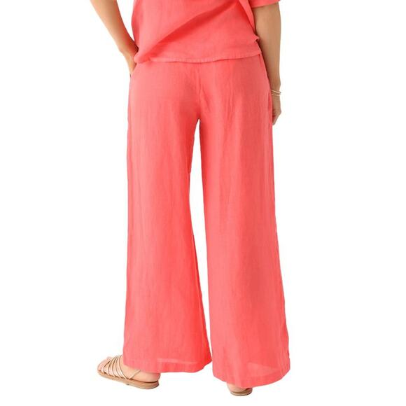 STARK-x Nantucket Coral Linen Wide Leg Emerson Pants 3185XLIN Medium NEW - Picture 3 of 4